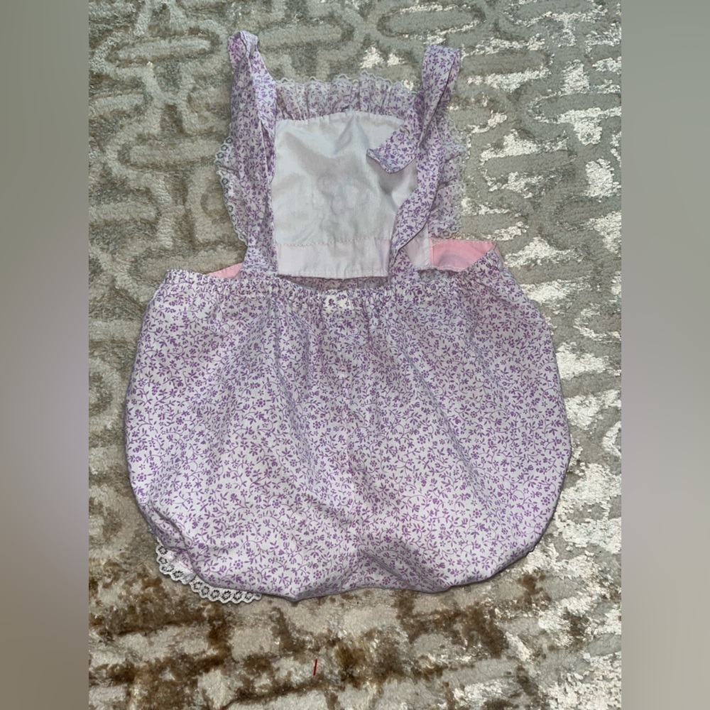 Vintage catton candy Floral Diaper Cover with butterfly - Picture 3 of 4